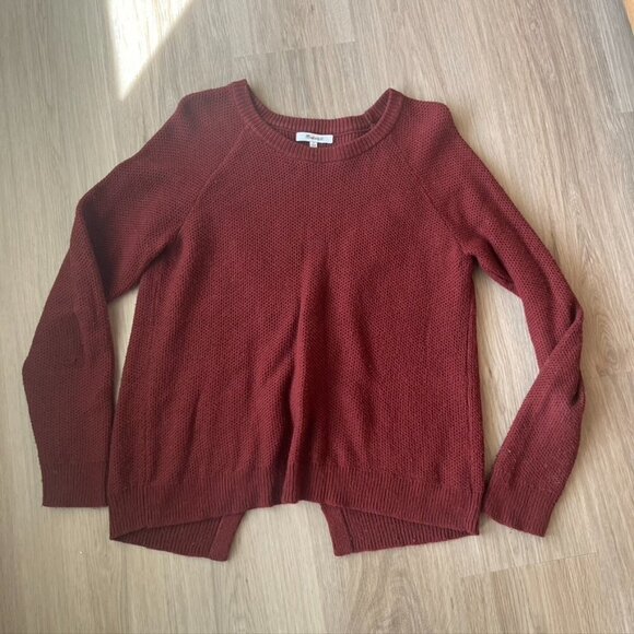 Madewell splitback maroon knit Sweater Small - Picture 1 of 10